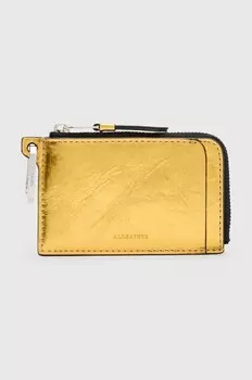 Кожаный кошелек AllSaints REMY WALLET, золотой