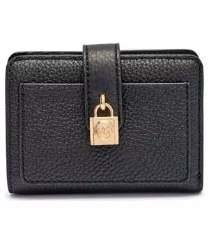 Кожаный кошелек алый Michael Kors, черный