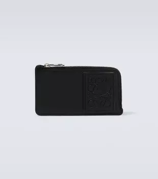 Кожаный кошелек Anagram на молнии Loewe, черный