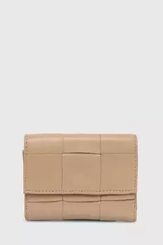 Кожаный кошелек Answear Lab, бежевый