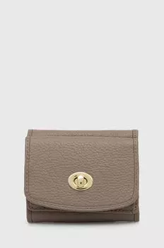 Кожаный кошелек Answear Lab, бежевый