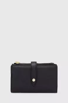 Кожаный кошелек Answear Lab, черный