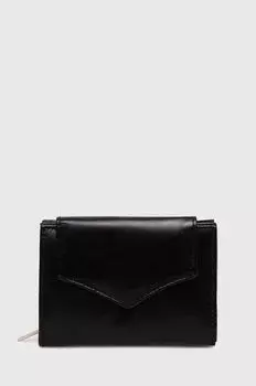 Кожаный кошелек Answear Lab, черный