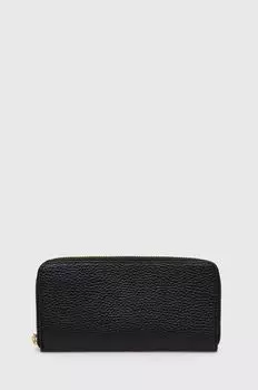 Кожаный кошелек Answear Lab, черный