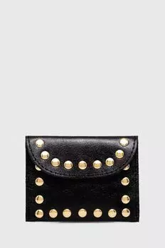 Кожаный кошелек Answear Lab, черный