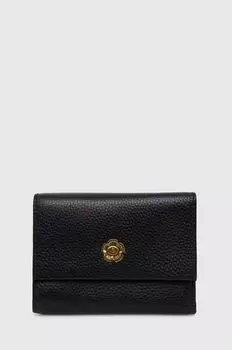 Кожаный кошелек Answear Lab, черный