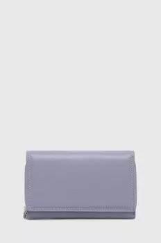 Кожаный кошелек Answear Lab, фиолетовый