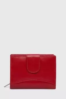 Кожаный кошелек Answear Lab, красный