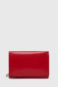 Кожаный кошелек Answear Lab, красный