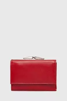 Кожаный кошелек Answear Lab, красный