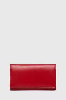 Кожаный кошелек Answear Lab, красный