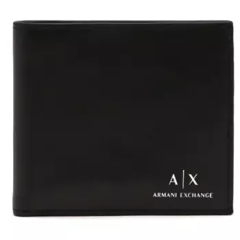 Кожаный кошелек Armani Exchange, черный