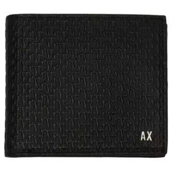 Кожаный кошелек Armani Exchange, черный