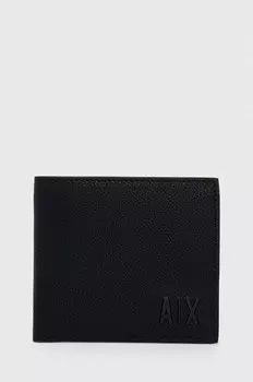 Кожаный кошелек Armani Exchange, черный