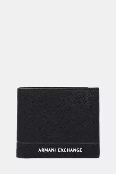 Кожаный кошелек Armani Exchange, черный
