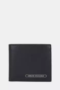 Кожаный кошелек Armani Exchange, черный