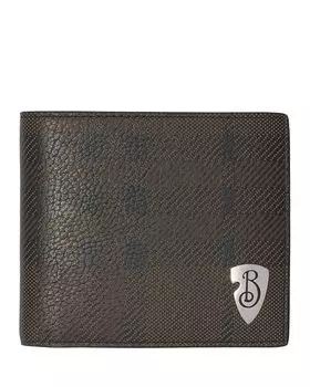 Кожаный кошелек B Shield Bi Fold Burberry, коричневый
