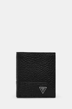 Кожаный кошелек BARCELLONA Guess, черный