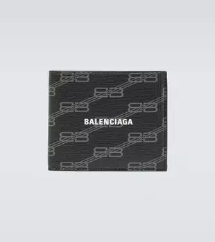 Кожаный кошелек BB Balenciaga, черный