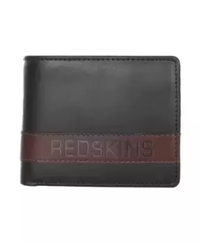 Кожаный кошелек богатый Redskins, черный