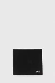 Кожаный кошелек Boss, черный