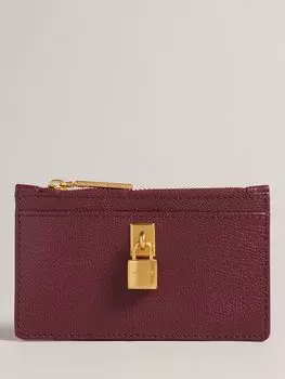 Кожаный кошелек Bromton на молнии Ted Baker, темно фиолетовый
