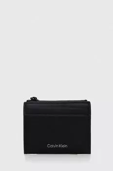 Кожаный кошелек Calvin Klein, черный