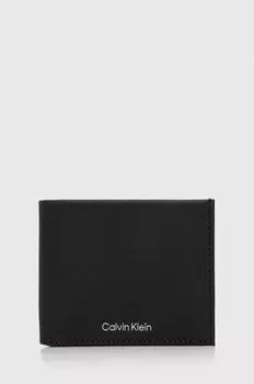 Кожаный кошелек Calvin Klein, черный