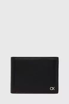 Кожаный кошелек Calvin Klein, черный