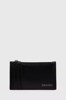 Кожаный кошелек Calvin Klein, черный