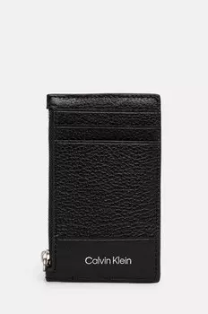 Кожаный кошелек Calvin Klein, черный