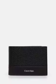 Кожаный кошелек Calvin Klein, черный