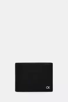 Кожаный кошелек Calvin Klein, черный