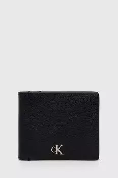 Кожаный кошелек Calvin Klein Jeans, черный