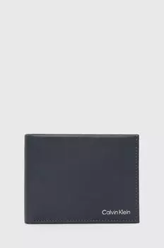 Кожаный кошелек Calvin Klein, серый