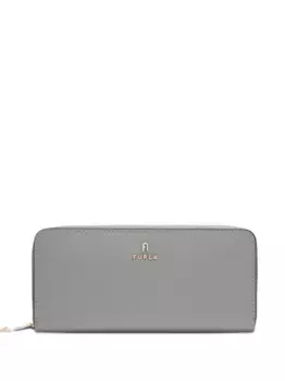 Кожаный кошелек Camelia с круговой застежкой-молнией Furla, серый