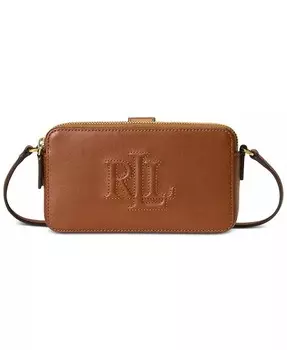 Кожаный кошелек через плечо Witley Lauren Ralph Lauren, коричневый
