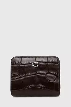 Кожаный кошелек Coach, коричневый