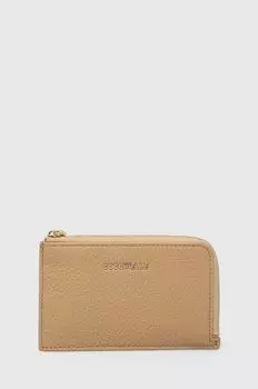 Кожаный кошелек Coccinelle, бежевый
