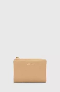 Кожаный кошелек Coccinelle, бежевый