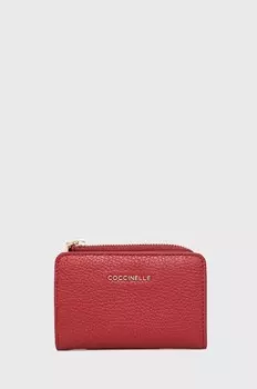 Кожаный кошелек Coccinelle, бордовый