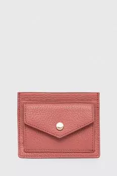 Кожаный кошелек Coccinelle, розовый