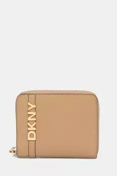 Кожаный кошелек Dkny, бежевый