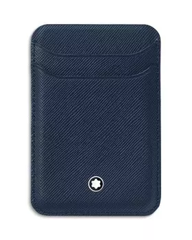Кожаный кошелек для карт Montblanc Sartorial объемом 2 куб.см, синий