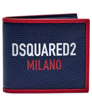 Кожаный кошелек Dsquared2, синий