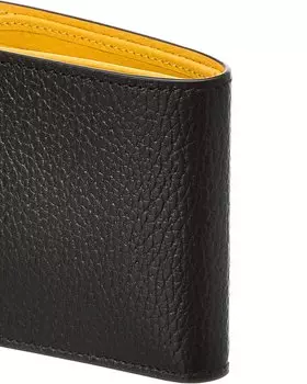 Кожаный кошелек двойного сложения Gucci GG, черный