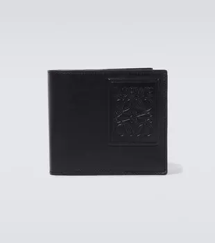 Кожаный кошелек двойного сложения Loewe, черный