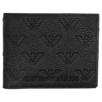 Кожаный кошелек Emporio Armani, черный