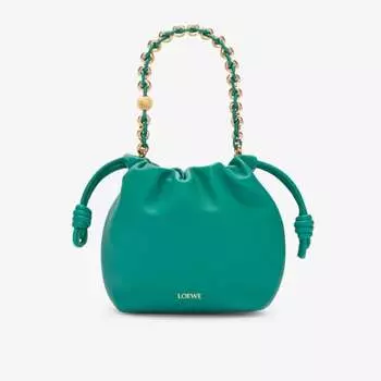 Кожаный кошелек фламенко Loewe, зеленый