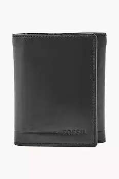 Кожаный кошелек Fossil, черный
